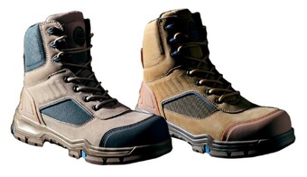 BIG W Deep comfort mens lace-up work boots with side zip, steel toe caps and leather uppers offer