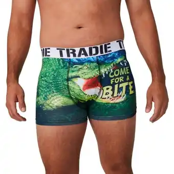 BIG W Tradie mens work n surf print trunk - green offer