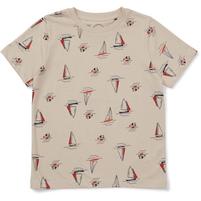 BIG W K-d kids organic cotton print tee - beige offer