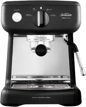 BIG W Sunbeam mini barista espresso coffee machine black offer