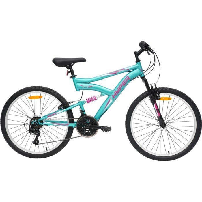 BIG W Hyper extension ‘camber’ 60cm dual suspension mountain bike - teal offer