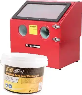 SuperCheap Auto Toolpro & blackridge sanblasting cabinet & grit combo^ offer