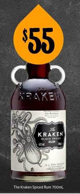 The kraken spiced rum 700ml