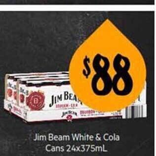 Jim beam white & cola cans 24x375ml