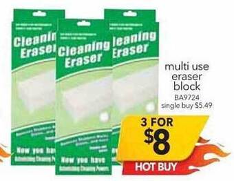 Cheap as Chips Multi use eraser block offer