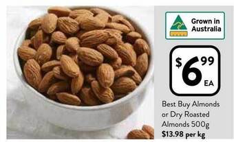 Best buy almonds or dry roasted almonds 500g