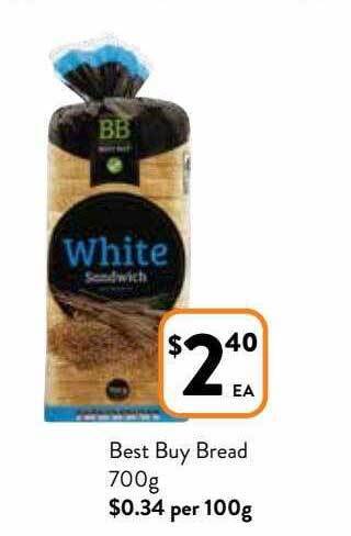 Foodworks Best buy bread 700g offer