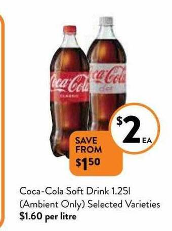 Coca-cola soft drink 1.25l