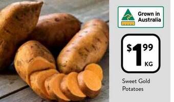 Sweet gold potatoes