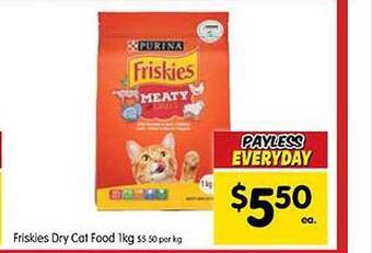 Spar Friskies dry cat food 1kg offer
