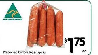 Spar Prepacked carrots 1kg offer