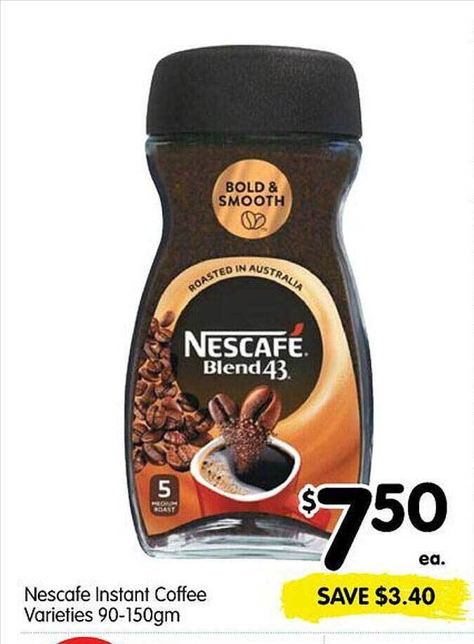 Nescafe instant coffee varieties 90150gm offer at Spar
