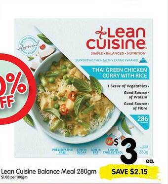 Lean cuisine balance meal 280gm
