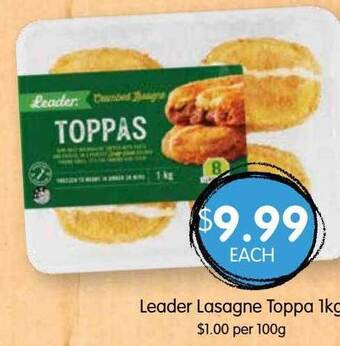 Spudshed Leader lasagne toppa 1kg offer