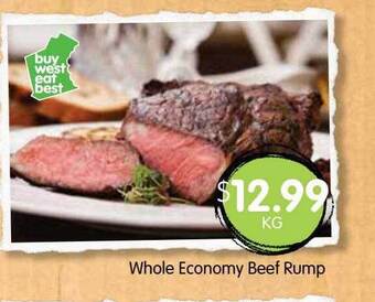 Spudshed Whole economy beef rump offer