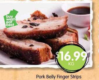 Pork belly finger strips