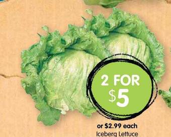 Spudshed Iceberg lettuce offer