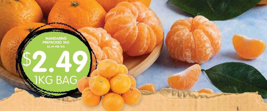 Spudshed Mandarins prepacked 1kg offer