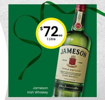The Bottle O Jameson irish whiskey offer