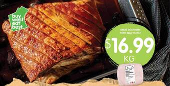 Spudshed Great southern pork belly roast offer