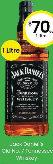 Jack daniel's old no. 7 tennessee whiskey