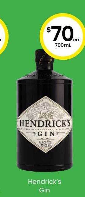 The Bottle O Hendrick's gin offer
