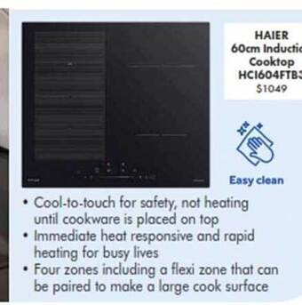 The Good Guys Haier 60cm induction cooktop offer