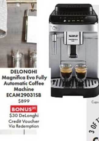 The Good Guys Delonghi magnifica evo fully automatic coffee machine offer