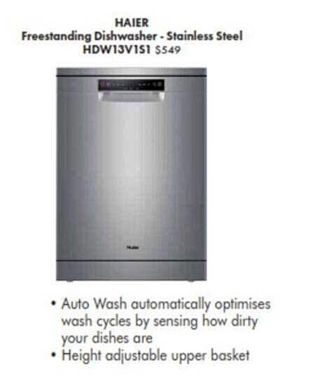 The Good Guys Haier freestanding dishwasher - stainless steel offer