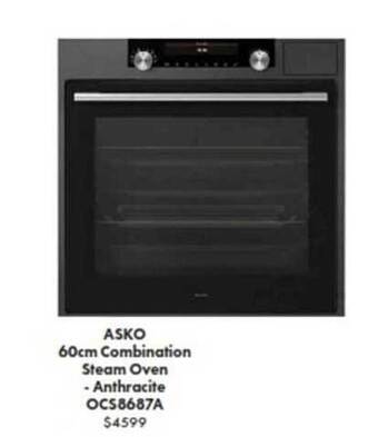 The Good Guys Asko 60cm combination steam oven - anthracite offer