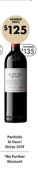 Vintage Cellars Penfolds st henri shiraz 2019 offer