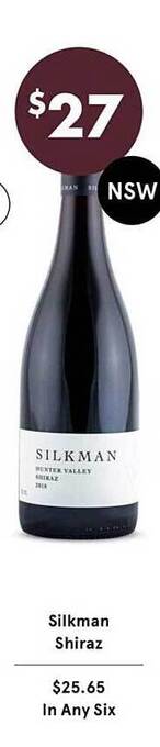 Vintage Cellars Silkman shiraz offer