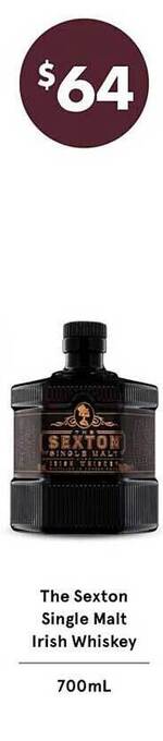 Vintage Cellars The sexton single malt irish whiskey 700ml offer