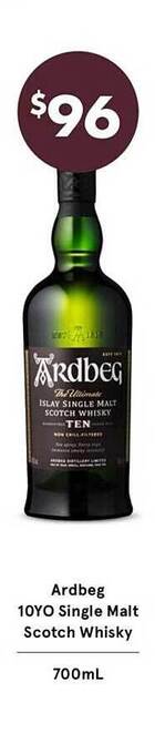 Vintage Cellars Ardbeg 10yo single malt scotch whisky 700ml offer