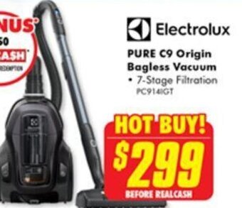 The Good Guys Electrolux Pure C9 Origin Bagless Vacuum offer