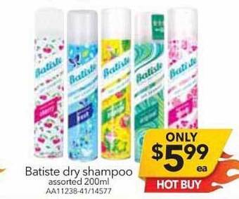 Cheap as Chips Batiste dry shampoo offer