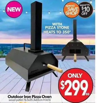 Outdoor iron pizza oven