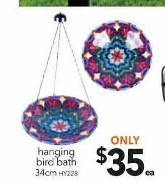 Cheap as Chips Hanging bird bath 34cm offer