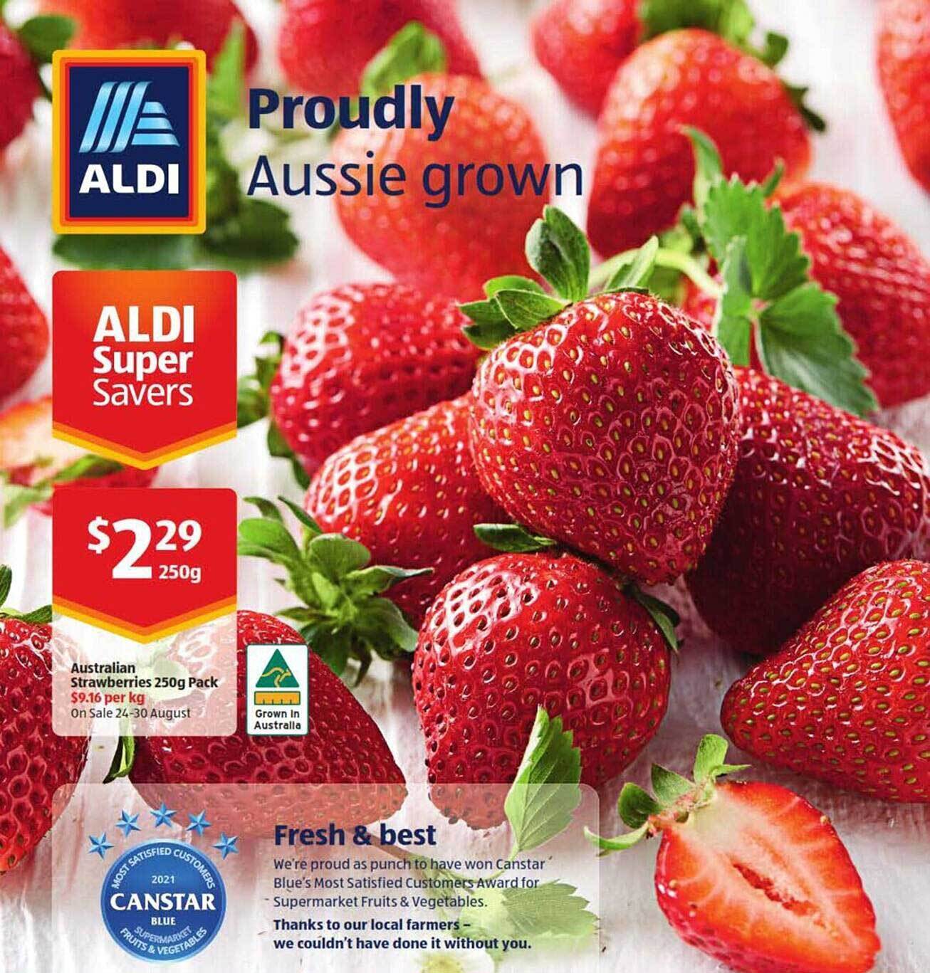 Australian strawberries aldi offer at ALDI