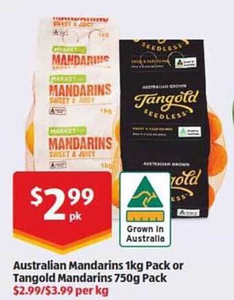ALDI Australian mandarins or tangold mandarins offer