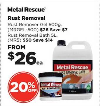 Repco Metal rescue rust removal offer