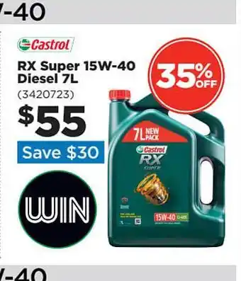 Repco Rx super 15w-40 diesel 7l castrol offer