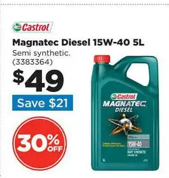 Repco Magnatec diesel 15w-40 5l castrol offer