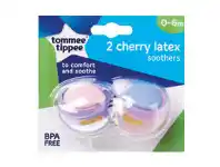 Tommee Tippee Closer to Nature Cherry Soothers 0-6 Months 2 Pack