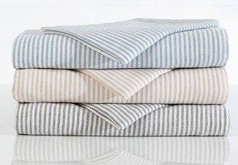 Pillow Talk Stripe linen cotton sheet set by habitat offer