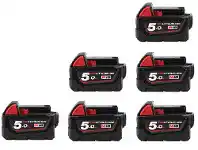 Total Tools Milwaukee 18V 6x5.0Ah Battery Pack offer