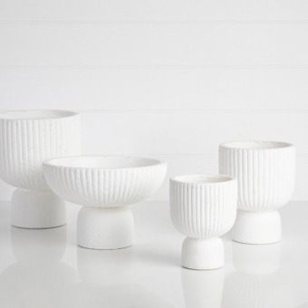 Pillow Talk Circa white planter by habitat offer