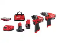 Total Tools Milwaukee 12V Fuel 2 Piece 1x2.0/4.0Ah Combo Kit offer