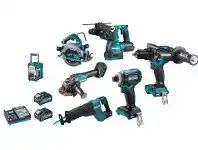 Total Tools Makita 6 Piece XGT 40V Max 2x4.0Ah Combo Kit offer