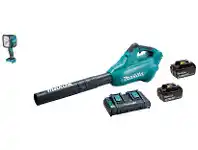 Total Tools Makita 36V (2x18V) 2x5.0Ah Dual Battery Turbo Blower Combo Kit offer